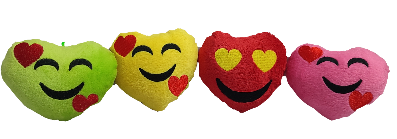 1662478344491 Heart Design Emoji Key Tag , Key Chain - Red Yellow Green Pink - Image 1