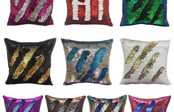Reversible Sequin Magic Mermaid  Color Changing Home Decor Sofa Cushion Covers/ Throw Pillow Covers 16x16 Inches ( 40x40cm)