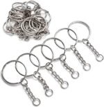 10/25/50/100Pcs Silver Plated Metal Keychain Ring Split Ring Key Holder Rings Key Ring Accessories