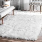 White Fur Ultra Soft Fluffy Rugs Rectangle Shape Faux Wool Carpet Rug for Living Room Bedroom Balcony Floor Mats ( 150 cm x 86 cm) - Image 4