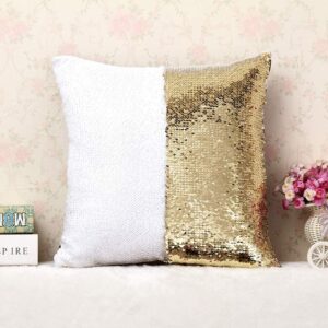 Reversible Sequin Magic Mermaid  Color Changing Home Decor Sofa Cushion Covers/ Throw Pillow Covers 16x16 Inches ( 40x40cm)