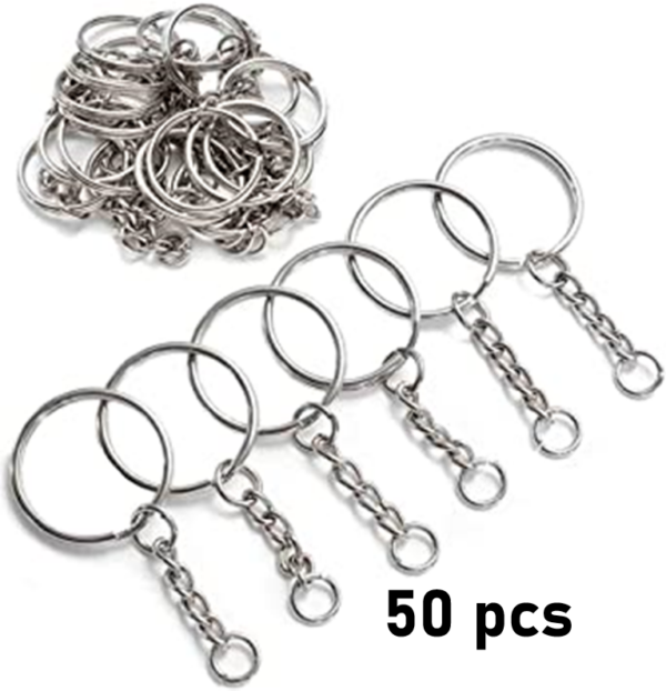 10/25/50/100Pcs Silver Plated Metal Keychain Ring Split Ring Key Holder Rings Key Ring Accessories