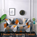Orange Gray Mix Sofa Cover Full Set Single Seat Two Seat Three Seat Elastic Full Sofa Cover Couch Slipcover - Image 2