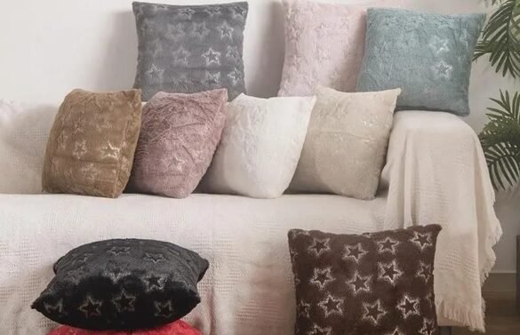 Star Design Plush Cushion Covers Fur Cushion Covers Pillow Covers Home Decor Sofa Cushion Covers/Throw pillow covers 16x16 inches (42x42cm)
