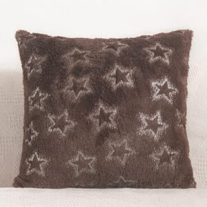 Star Design Plush Cushion Covers Fur Cushion Covers Pillow Covers Home Decor Sofa Cushion Covers/Throw pillow covers 16x16 inches (42x42cm)