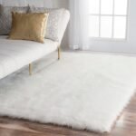 White Fur Ultra Soft Fluffy Rugs Rectangle Shape Faux Wool Carpet Rug for Living Room Bedroom Balcony Floor Mats ( 150 cm x 86 cm) - Image 5