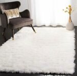 White Fur Ultra Soft Fluffy Rugs Rectangle Shape Faux Wool Carpet Rug for Living Room Bedroom Balcony Floor Mats ( 150 cm x 86 cm) - Image 6