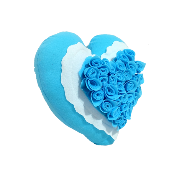 Roses Flower Heart Shape Pillows / Heart Pillow / Gifts for Girlfriend 12 inch x 12 inch