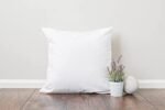 Square Cushion Pillow White - Poly Fiber Fill 18" x 18" Inches - Image 2