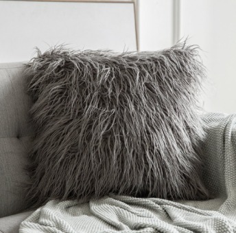 Fluffy Faux Fur Cushion Covers /Throw Pillow Covers 17x17 inches (43x43cm)