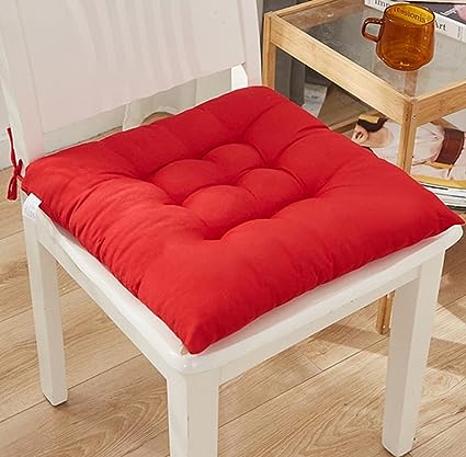 Chair Pads Seat Cushion with Ties, Outdoor Indoor Soft Thicken Comfy Seat Pads Kitchen Chair Cushions for Home Office Car Patio (40cm x 40cm)