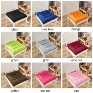Chair Pads Seat Cushion with Ties, Outdoor Indoor Soft Thicken Comfy Seat Pads Kitchen Chair Cushions for Home Office Car Patio (40cm x 40cm)