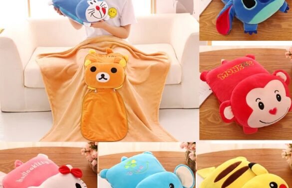 2 in 1 Kids Blanket Cartoon design